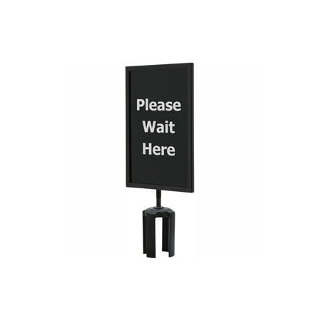 7x11 1/4 Acrylic Sign, Black, Please Wait Here Single Side